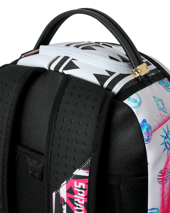 Sprayground - Stencil Shark Attack Black & White Split Backpack