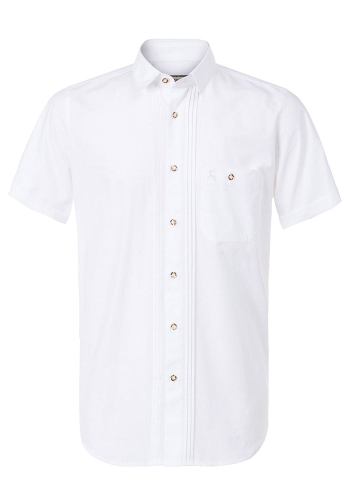 Stockerpoint Mens Traditional Bodo White Short Sleeve Shirt (XL)