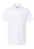 Stockerpoint Mens Traditional Bodo White Short Sleeve Shirt (XL)