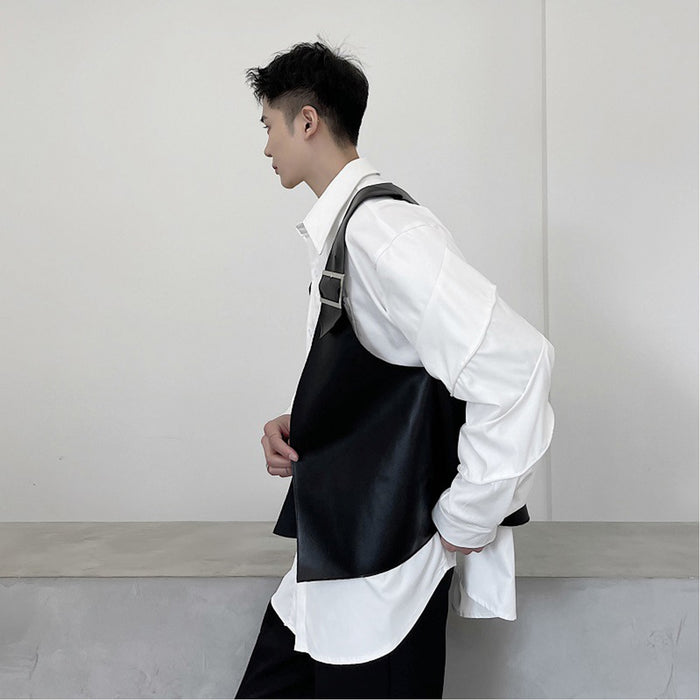 Strap Leather Vest by CRUX