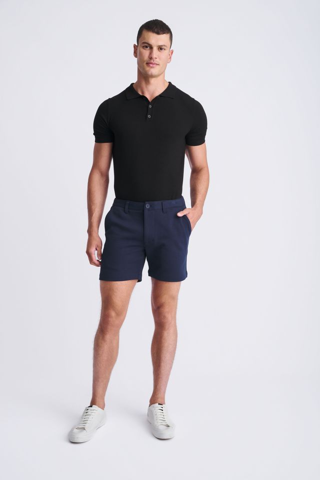 TEXTURED STRETCH KNIT CHINO SHORTS