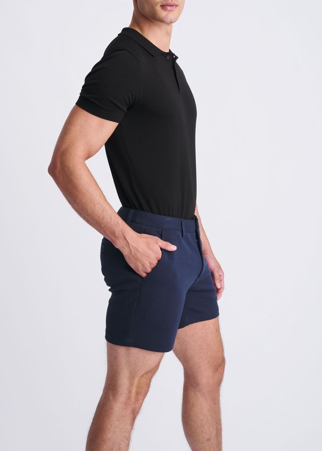 TEXTURED STRETCH KNIT CHINO SHORTS