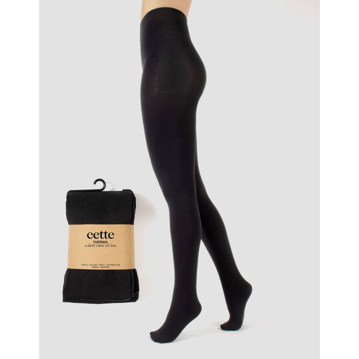 Thermal Tights with Warm Fleece-Black - Intimate Whispers