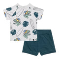 Top Printed Jersey With Short French Terry Set