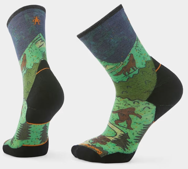 Trail Run Neature Print Crew Socks - Unisex