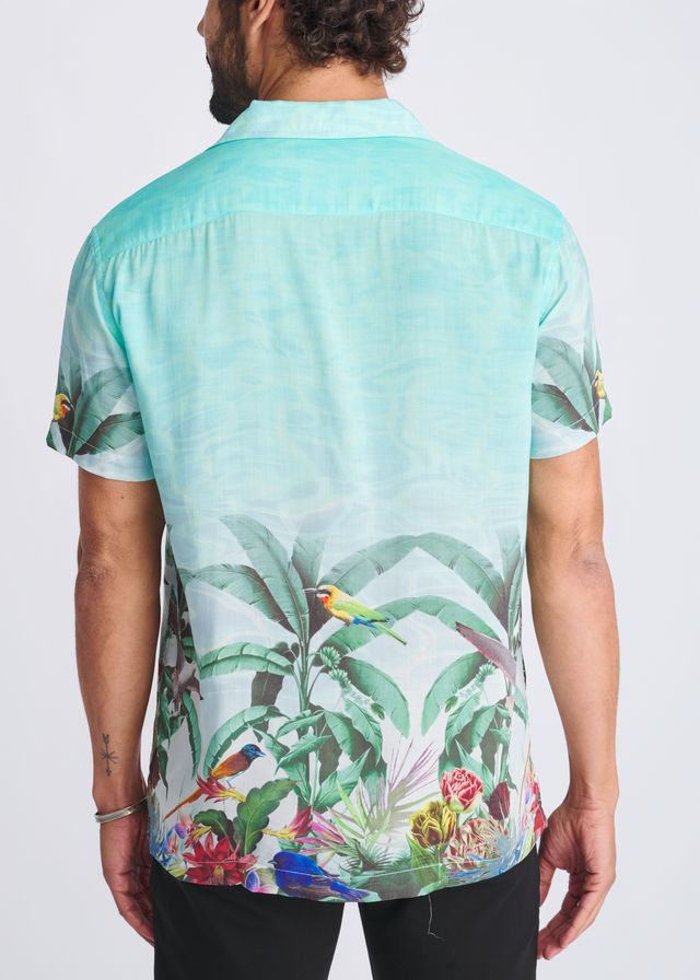 TROPICS BORDER PRINT S/S MODAL SHIRT