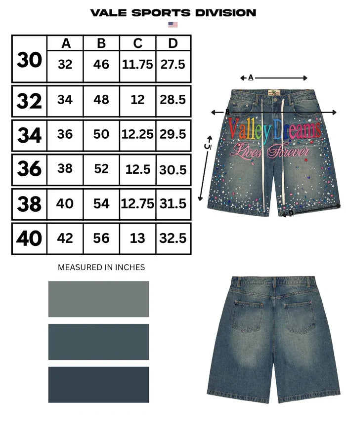 Vale Forever - Ice Cream Jorts - Blue
