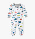 Vehicles In The City Footed Coverall