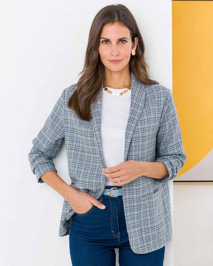 Warkworth Cotton Mix Checked Jacket - Image 1 - The Classic Boutique