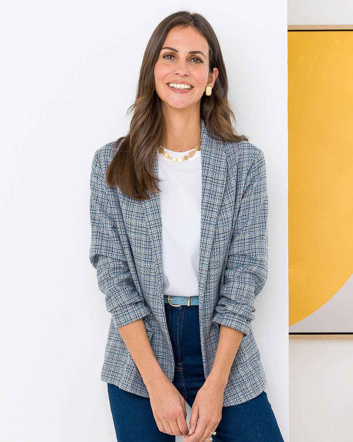 Warkworth Cotton Mix Checked Jacket - Image 2 - The Classic Boutique