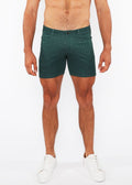 WASHED DENIM STRETCH KNIT SHORT