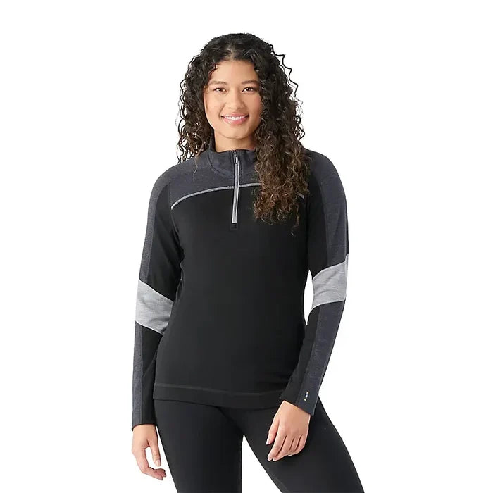 Women's Classic Thermal Merino Base Layer Colorblock 1/4 Zip