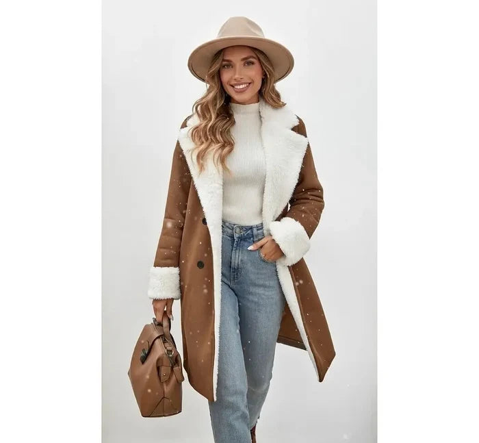 Leisure Commute Woolen Coat side profile refined drape city context